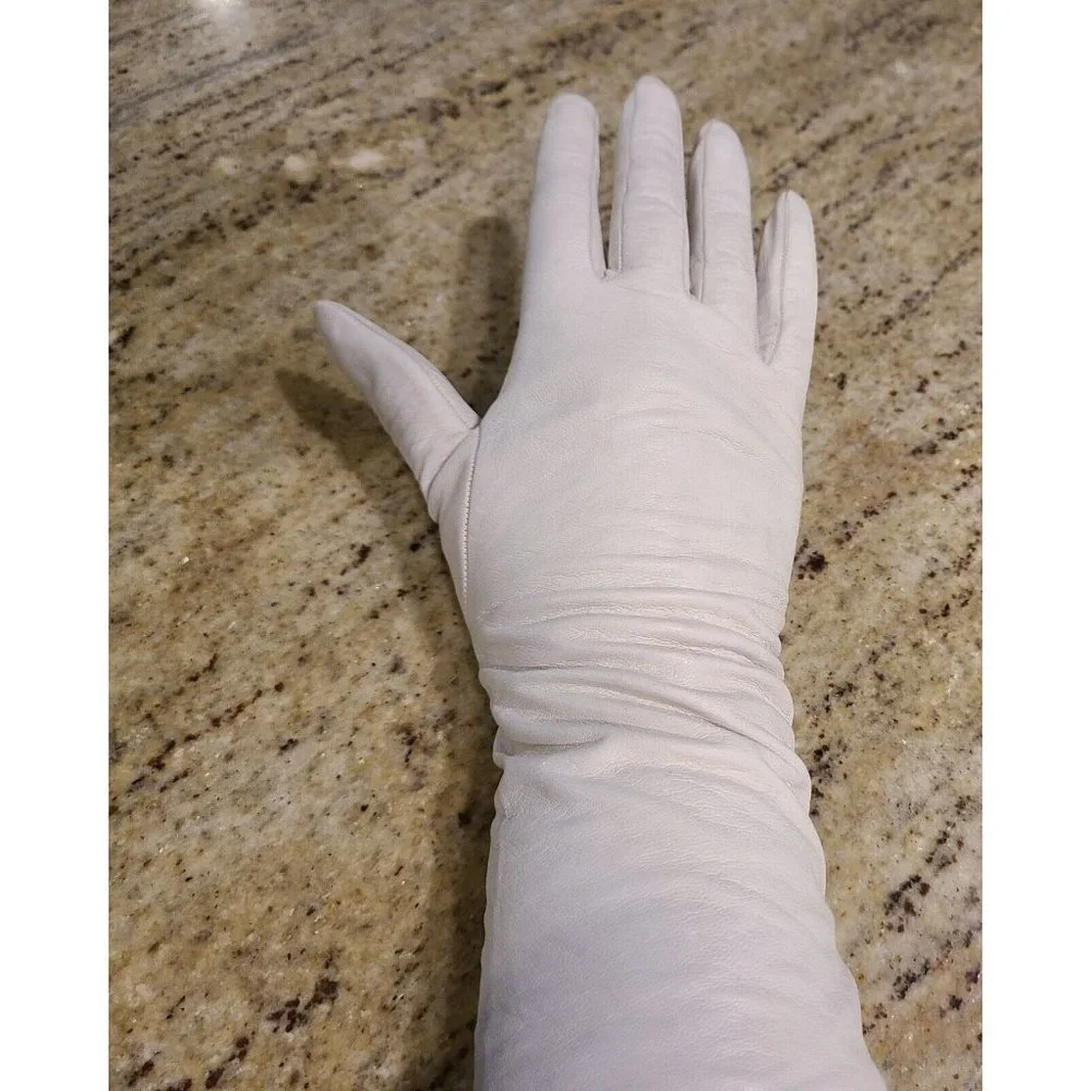 Single **Right Hand Only ** Gray Leather Silk Lined 12